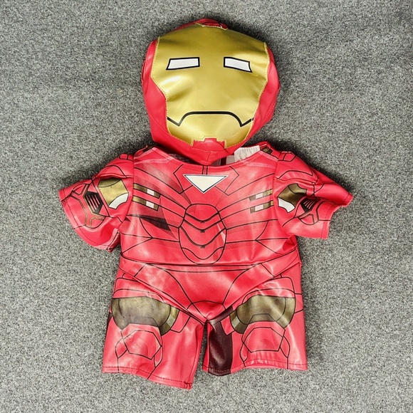 IRONMAN Build A Bear Marvel Avengers Iron Man Plush WITH SUIT full face mask - Picture 5 of 13